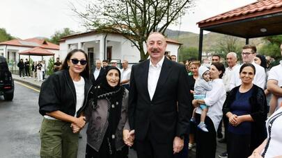 Evlərinə qayıdan Füzuli və Zabux sakinlərinin sevincli anları - Video