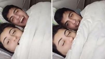 Yataqdan canlı yayım açan cütlük: Normal şey edirdik, bizdən pis olanlar da var - FOTO/VİDEO