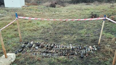 Ağdamda döyüş sursatları aşkarlandı - Video