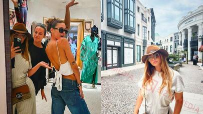 Van Dammın azərbaycanlı gəlini baldızı ilə ALIŞ-VERİŞDƏ - FOTO