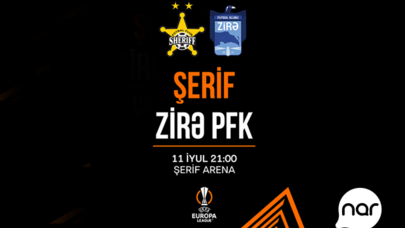 “Nar” “Zirə” komandasına UEFA Avropa Liqasında uğurlar arzulayır!