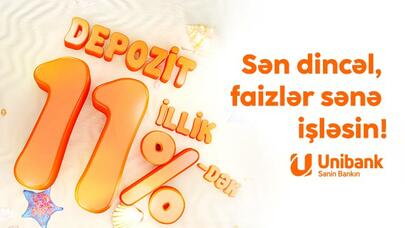 Unibank əmanət faizlərini yüksəltdi