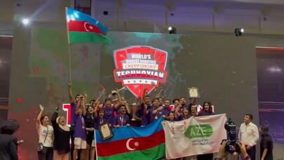 Millimiz beynəlxalq robot yarışmasında çempion oldu - VİDEO