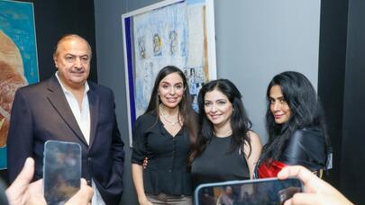 Leyla Əliyeva Bəhreyn rəssamlarının əsərlərindən ibarət sərgidə - FOTOLAR