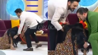 “Rəngarəng” verilişində şok: Müvazinətini itirən müğənni... - VİDEO