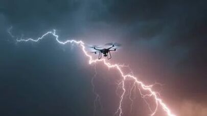 Alimlər bunu da etdi: Dronla ildırım vurdular