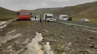 Sel Bakı-Şamaxı-Yevlax yolunu bu hala saldı - VİDEO