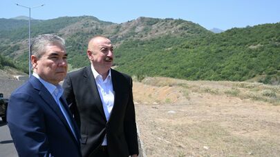 İlham Əliyev və Berdiməhəmmədov Daşaltıya getdi