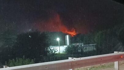 Ukrayna Kropotkini vurdu: Dəhşətli yanğının VİDEOSU