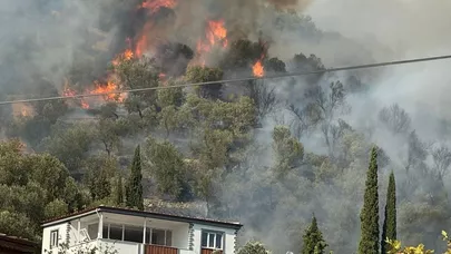 Türkiyədə yaşayış yerinə yaxın ərazidə yanğın - Təyyarə və helikopterlər cəlb olundu