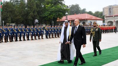 BƏƏ prezidentinin Şuşada rəsmi qarşılanma mərasimi oldu