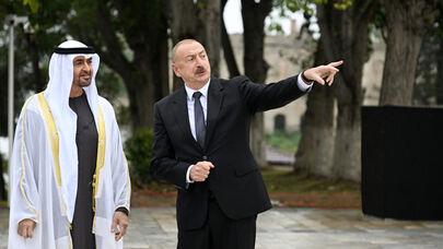 Prezident BƏƏ lideri ilə görüşündən video paylaşdı
