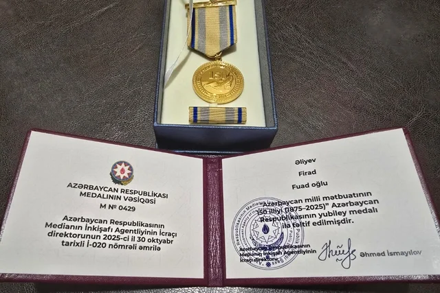 Firad Əliyev təltif olundu