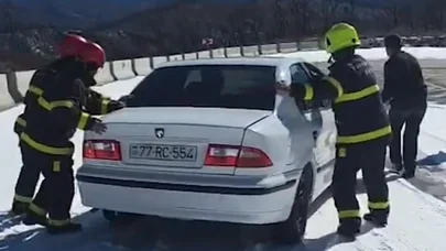 Xocalıda yollar buz bağladı - VİDEO