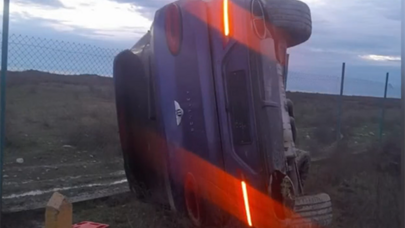 “Bentley” ilə qəza törətdi, kəmər həyatını xilas etdi - VİDEO