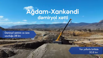 ADY Ağdam–Xankəndi dəmir yolunun tikintisini davam etdirir