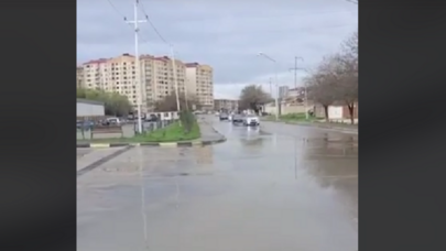 Zığda kanalizasiya xəttindəki tıxanma aradan qaldırıldı - Video
