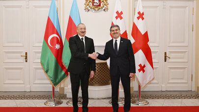 İlham Əliyevin Mixeil Kavelaşvili ilə təkbətək görüşü oldu - FOTO