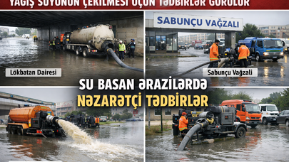 Su basan ərazilərdə təxirəsalınmaz tədbirlər görülür - VİDEO