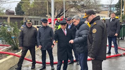 Kəmaləddin Heydərov Keşlədə suyun təsirinə məruz qalmış əraziyə gedib