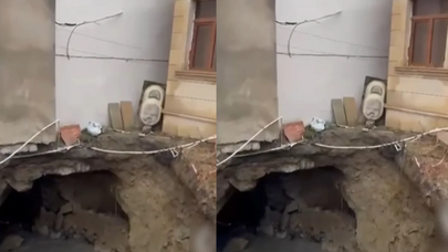 Bakıda ev çökdü - Xəsarət alan var