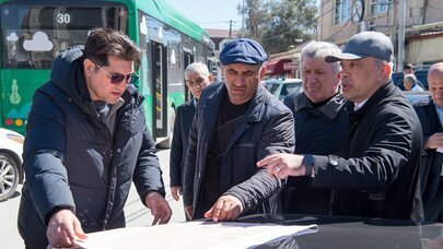 ADSEA sədri ərazidə kollektorun tikinti-bərpa işlərinin gedişatı ilə tanış oldu - FOTO/VİDEO