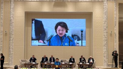 Aktotı Raimkulova Əmir Teymurun 690 illiyinə həsr olunmuş beynəlxalq konfransda çıxış etdi