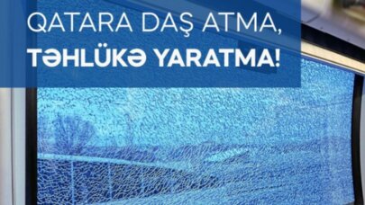 Hərəkətdə olan qatarlara I rübdə 18 dəfə daş atılıb