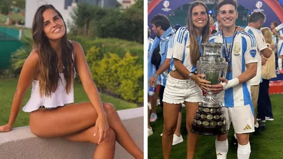 Ulduz futbolçu kubokları bu gözəllə birlikdə qazanır - FOTOLAR