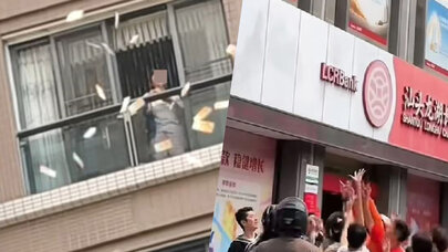 Əri ilə mübahisə edən qadın milyonlarla dolları pəncərədən çölə səpələdi