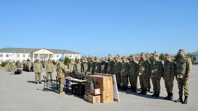 Hərbi vəzifəlilərlə təlim toplanışı başladı - FOTO