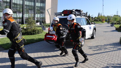 FHN “ASAN Xidmət” Mərkəzində mülki müdafiə məşqi keçirdi - VİDEO