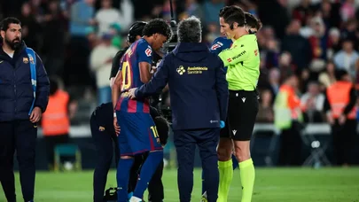 Yamal penalti vuranda belə zədələndi - VİDEO