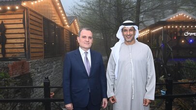 Ceyhun Bayramov BƏƏ-nin dövlət naziri ilə görüşdü - FOTO