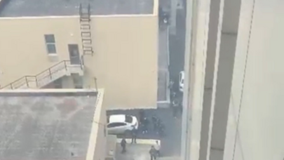 Azərbaycanda universitetdə yanğın - VİDEO