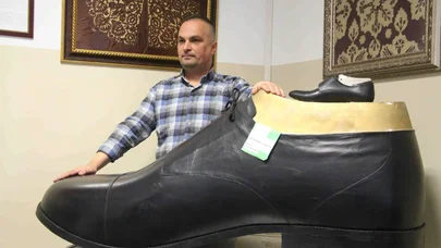 Türkiyədə ilk: 222 ölçülü nəhəng ayaqqabı istehsal edildi