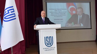 Sumqayıtda “Şəhərsalma və Memarlıq İli”nə həsr olunmuş konfrans keçirildi - FOTO