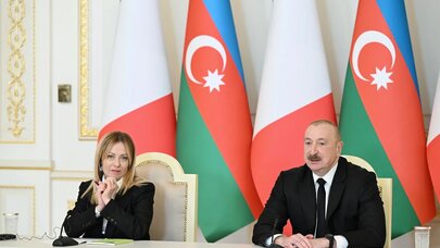 İlham Əliyev və Meloni mətbuata bəyanatlarla çıxış etdilər - Foto/Yeniləndi