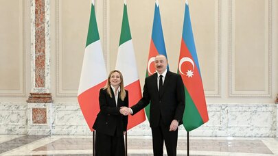 İlham Əliyev və Meloni mətbuata bəyanatlarla çıxış edirlər