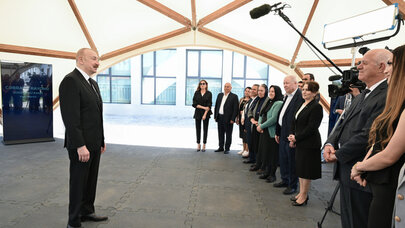 Prezident və birinci xanım Mehriban Əliyeva Cəbrayıla getdilər - Yenilənib(FOTO)