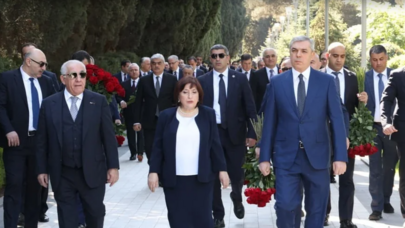 Dövlət və hökumət rəsmiləri Heydər Əliyevin məzarını ziyarət etdilər