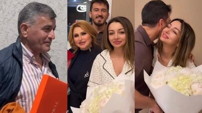 Mələkxanım Eyubova və ailəsindən gəlininə sürpriz - Video