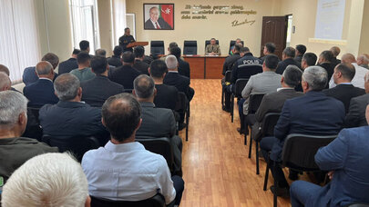 FHN Muğan regionunda taxıl yığımı ilə bağlı yanğın təhlükəsizliyinə dair müşavirə keçirdi - FOTO