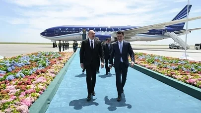 İlham Əliyev Qazaxıstana getdi -  Foto