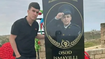 Ölən kursantın kədərli taleyi: dostunun qəbri üstündə... - Foto