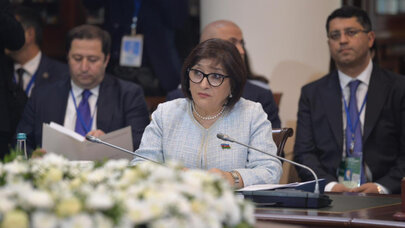 Sahibə Qafarova MDB PA-nın Şura iclasında çıxış etdi - FOTO