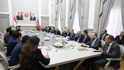 Azərbaycan-Tacikistan Hökumətlərarası Komissiyasının 8-ci iclası keçirildi - FOTO