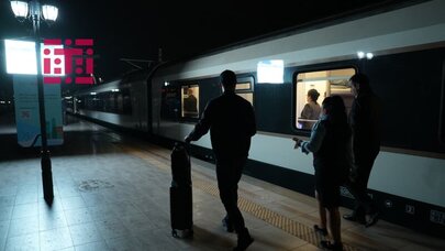 Bakı-Tbilisi-Bakı marşrutu üzrə ilk sərnişin qatarı yola düşdü - Foto