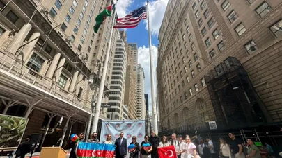Nyu-Yorkda Azərbaycan bayrağı ucaldıldı - FOTO