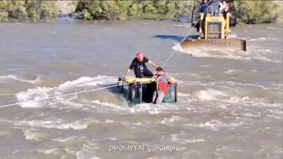 Çayda köməksiz vəziyyətdə qalan şəxs xilas edildi